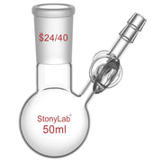 Comprehensive product view and setup components for StonyLab 1 Neck Round Bottom Reaction Flask
