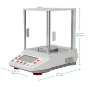 Close-up view showing the precise design and material of StonyLab Professional Analytical Balance (100-500 g)