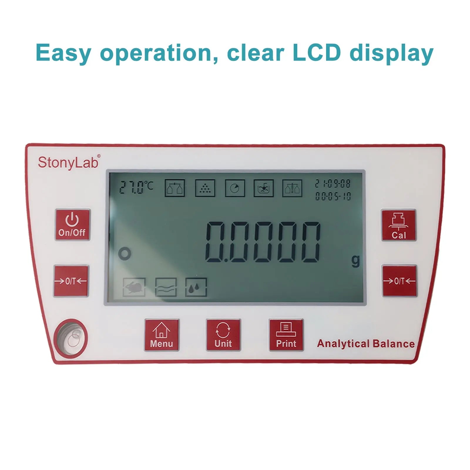 1 mg Analytical Balance with External Calibration, Metal Housing balance