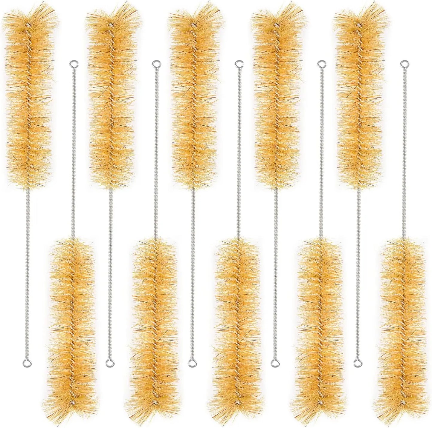 10 Pack Bristle Test Tube Brushes with Radial Tufted End, Size Assorted Brushes