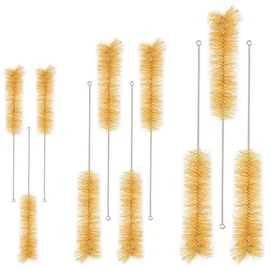 10-Pack Bristle Test Tube Brushes with Radial Tufted End, Size Assorted Brushes