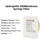 10 Pack Sterile PES Hydrophilic Membrane Syringe Filters Laboratory Supplies