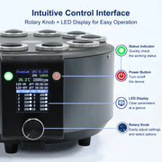 10-position parallel photoreactor with 250–975 nm interchangeable light sources, 0–15 W independent output, 300–2500 rpm stirring and 2–50 ml reaction capacity StonyLab