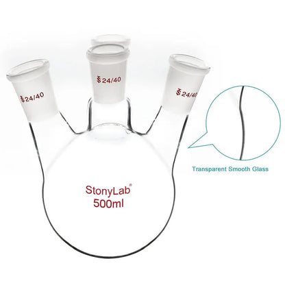 4 Neck Round Bottom Flask, 24/40 Standard Taper Outer Joint, 500/1000 ml Flasks - Round Bottom