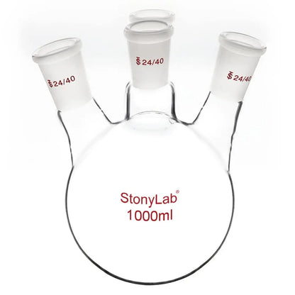 4 Neck Round Bottom Flask, 24/40 Standard Taper Outer Joint, 250/500/1000 ml Flasks-Round Bottom 1000-ml