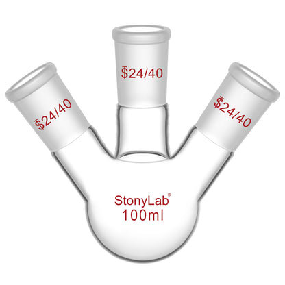 3 Neck Round Bottom Flask, 24/40 Joints, 50-5000 ml