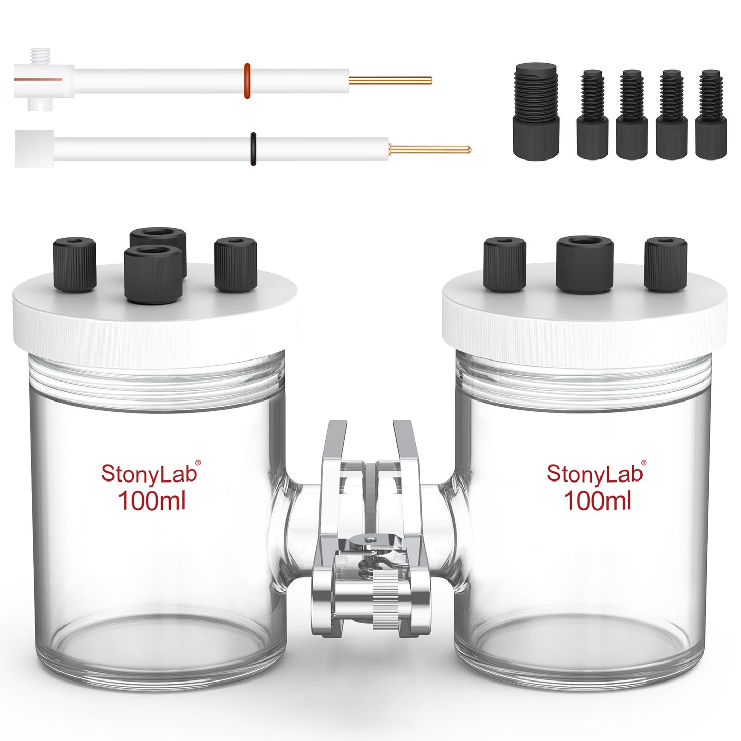 H-Type Electrolytic Cells with Two Electrodes [50-500 ml]