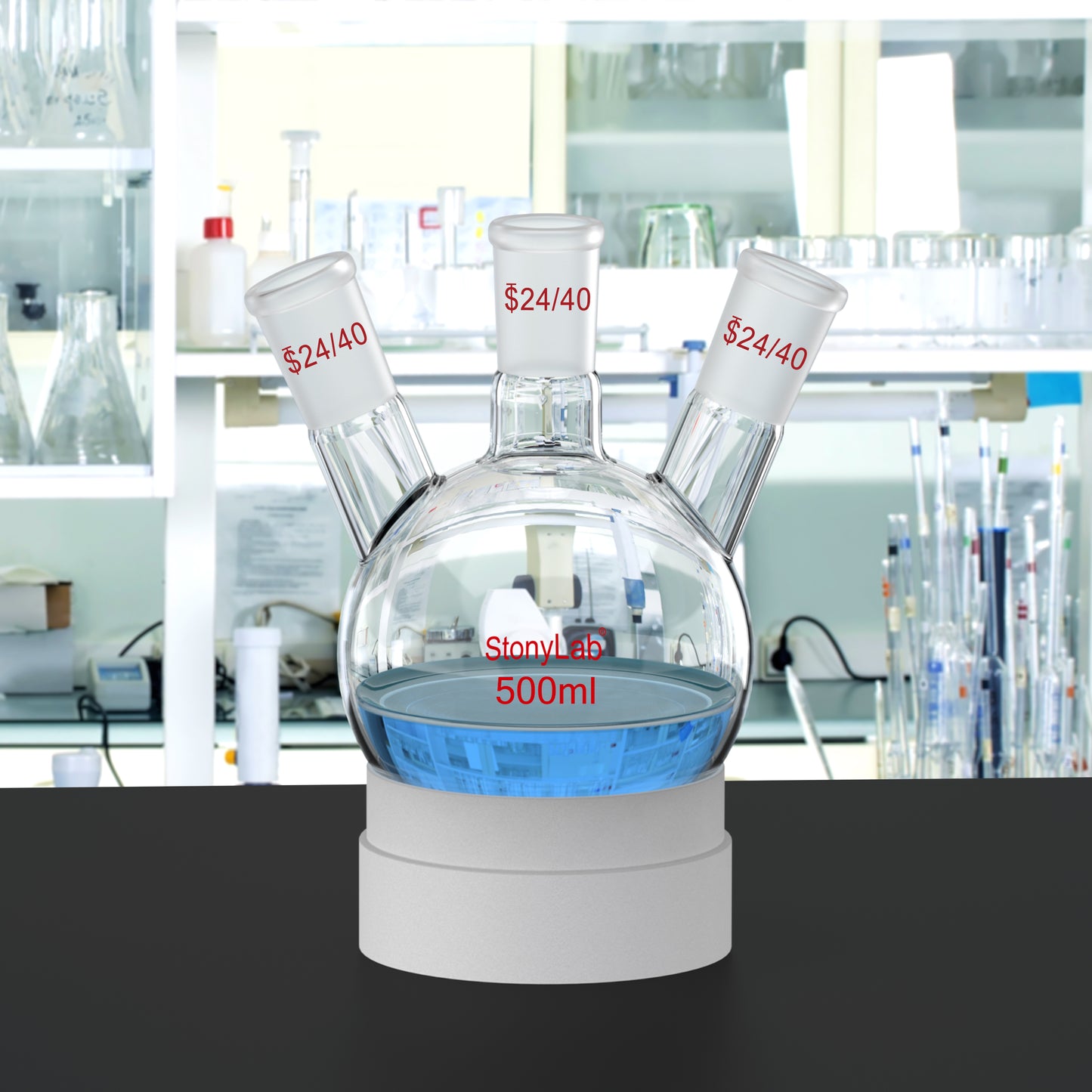 3 Neck Round Bottom Flask, 24/40 Joints, 50-5000 ml