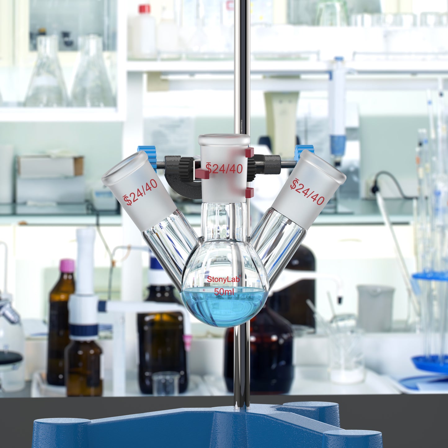 3 Neck Round Bottom Flask, 24/40 Joints, 50-5000 ml