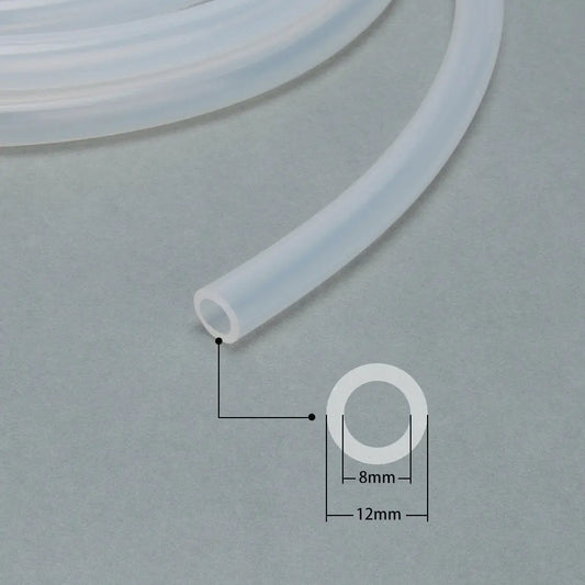 Silicone Tubing 7/16 inch (12 mm) OD 5/16 inch (8 mm) ID, 1-6 Meter - StonyLab Tubings 