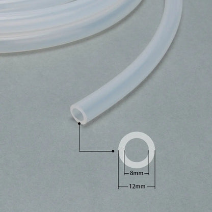 Silicone Tubing 7/16 inch (12 mm) OD 5/16 inch (8 mm) ID, 1-6 Meter - StonyLab Tubings 