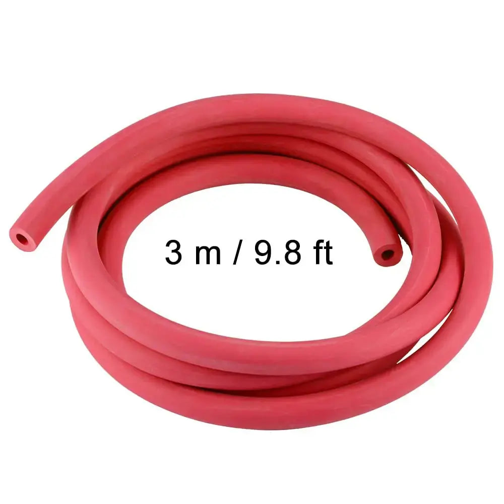 Alternative angle showing underlying build quality of StonyLab Red Vacuum Rubber Tubing