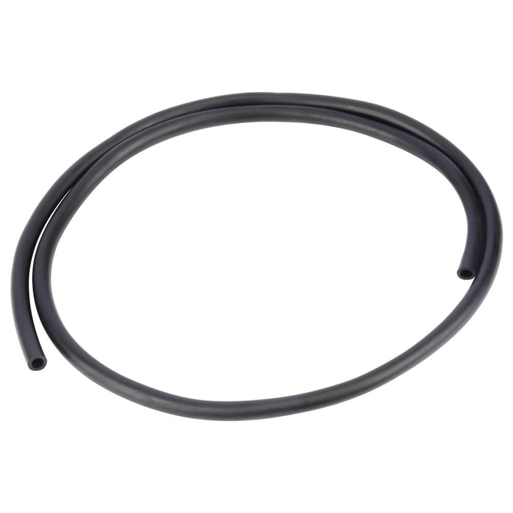 Black Rubber Tubing, 1/4-5/16 in ID x 3/8-15/32 in OD (6-8 mm x 9-12 mm), 1-5 m