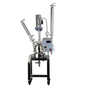 2 L jacketed 316L stainless steel reactor with mechanical stirrer and shell-and-tube condenser for laboratory chemical synthesis StonyLab
