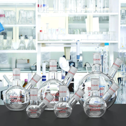 2-Neck Flat Bottom Flask with 24/40 Joint, 50-2000 ml Flasks-Flat Bottom-2 Neck