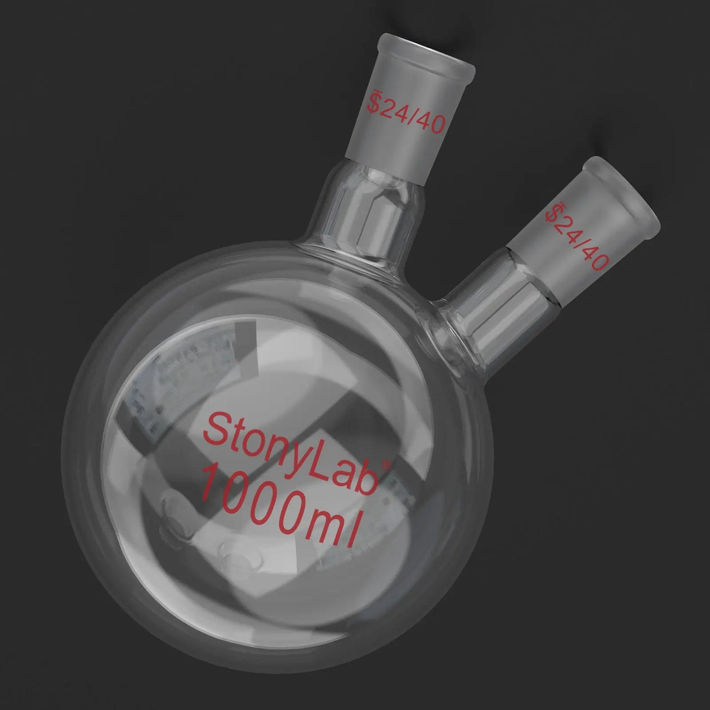 2-Neck Round Bottom Flask with 24/40 Joint, 50-5000 ml Flasks-Round Bottom