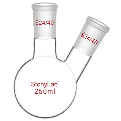 2-Neck Round Bottom Flask with 24/40 Joint, 50-5000 ml Flasks-Round Bottom