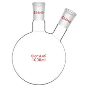 StonyLab 2-Neck Round Bottom Flask with 24 for professional laboratory applications