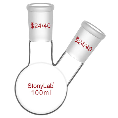 2-Neck Round Bottom Flask with 24/40 Joint, 50-5000 ml Flasks-Round Bottom-2 Neck
