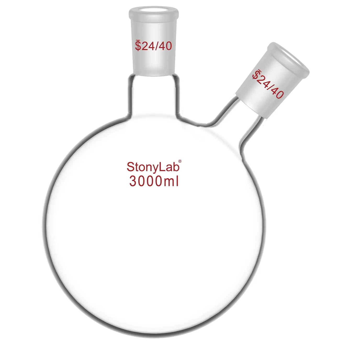 2-Neck Round Bottom Flask with 24/40 Joint, 50-5000 ml Flasks-Round Bottom-2 Neck