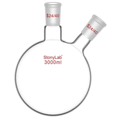 2-Neck Round Bottom Flask with 24/40 Joint, 50-5000 ml Flasks-Round Bottom-2 Neck