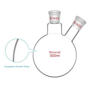StonyLab 2-Neck Round Bottom Flask heavy duty chemical processing configuration