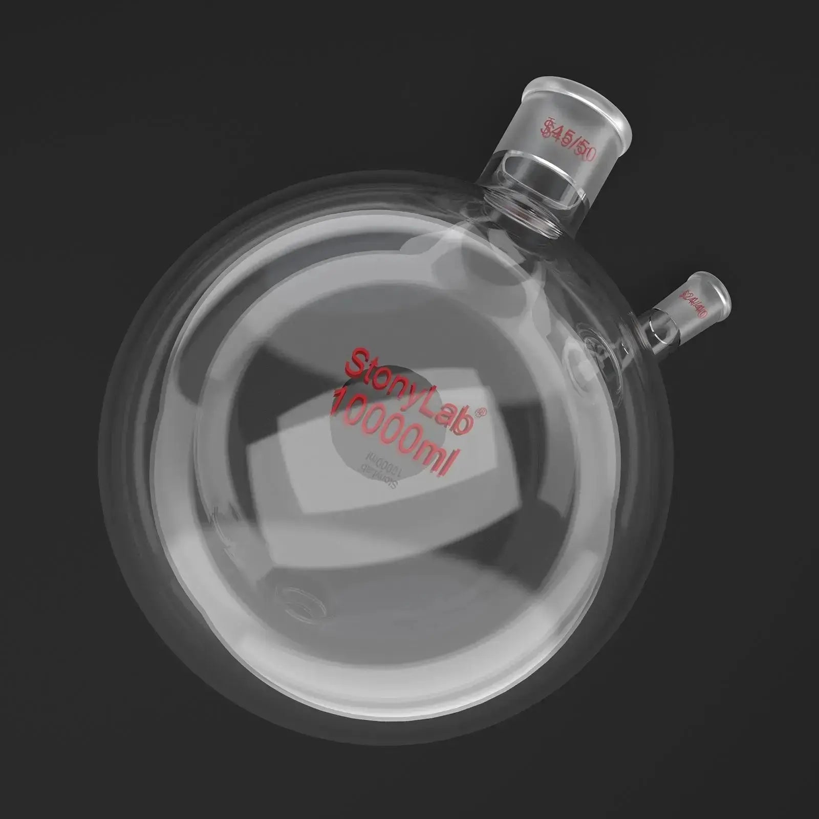 Comprehensive product view and setup components for StonyLab 2-Neck Round Bottom Flask
