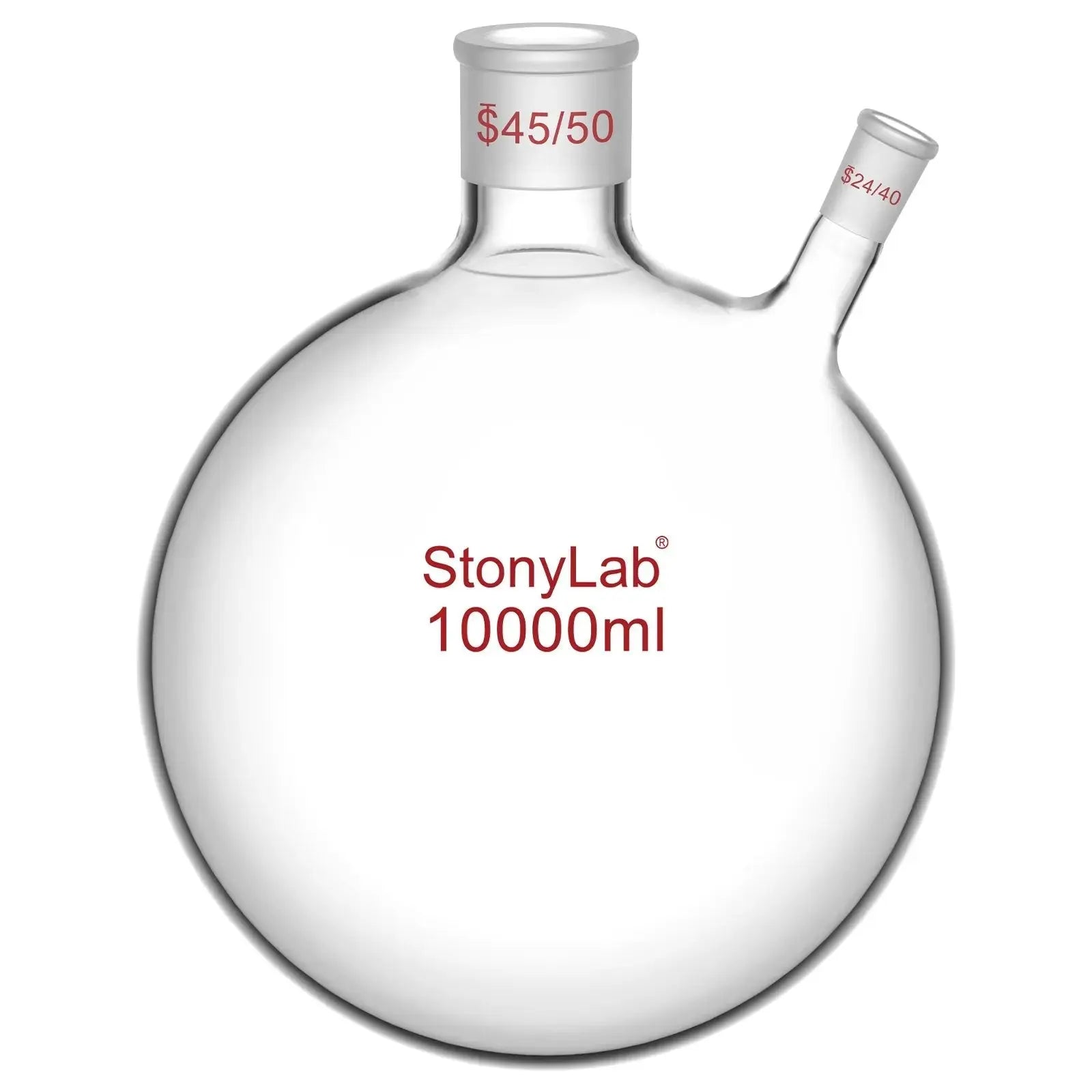 2-Neck Round Bottom Flask, 45/50 Center and 24/40 Side Joints, 5-10 L Flasks-Round Bottom-2 Neck 10 L