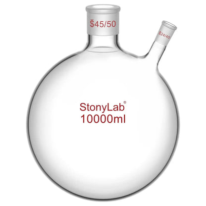 2-Neck Round Bottom Flask, 45/50 Center and 24/40 Side Joints, 5-10 L Flasks-Round Bottom-2 Neck 10 L