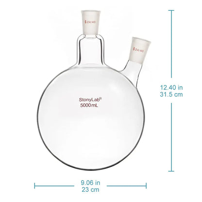 2 Neck Round Bottom Flask, 50-5000 ml Flasks - Round Bottom 5000-ml