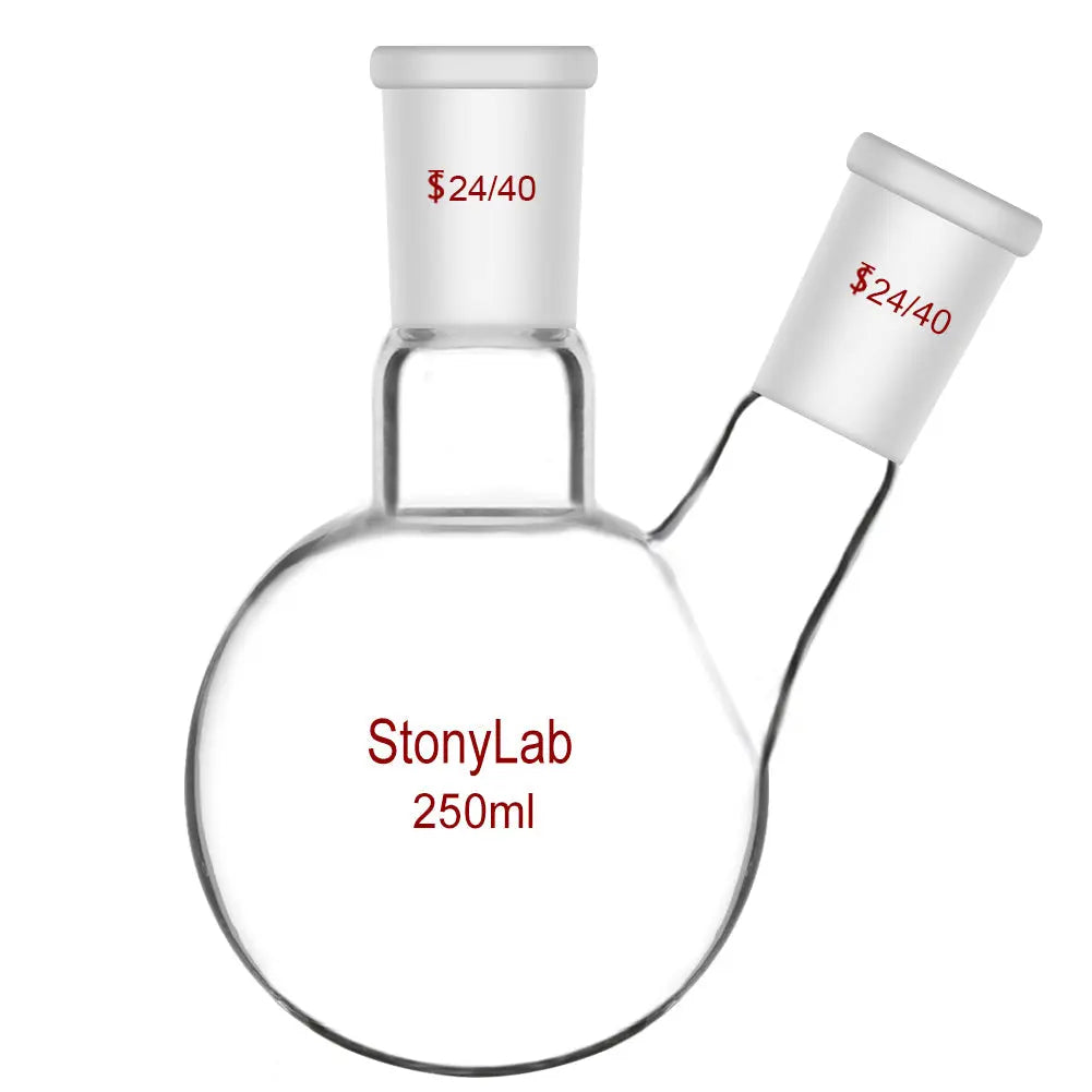 2 Neck Round Bottom Flask, 50-5000 ml - StonyLab Flasks - Round Bottom 250-ml