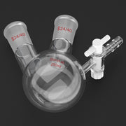 Comprehensive product view and setup components for StonyLab 2-Neck Round Bottom Reaction Flask
