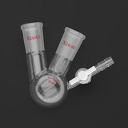 Comprehensive product view and setup components for StonyLab 2-Neck Round Bottom Reaction Flask