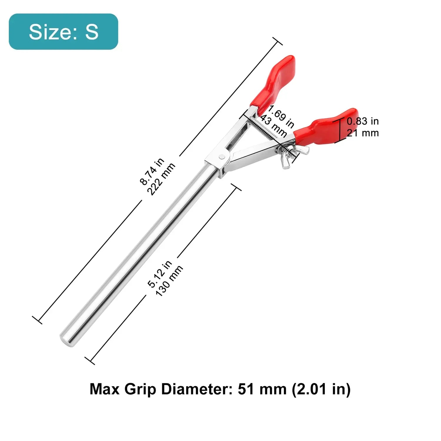 Close-up view showing the precise design and material of StonyLab 2-Prong Swivel Clamp