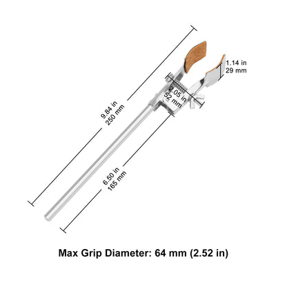 2 Prong Zinc-Plated Swivel Clamp, Single Adjust