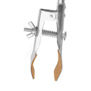 Side view and dimensional layout of the durable StonyLab 2-Prong Zinc-Plated Swivel Clamp