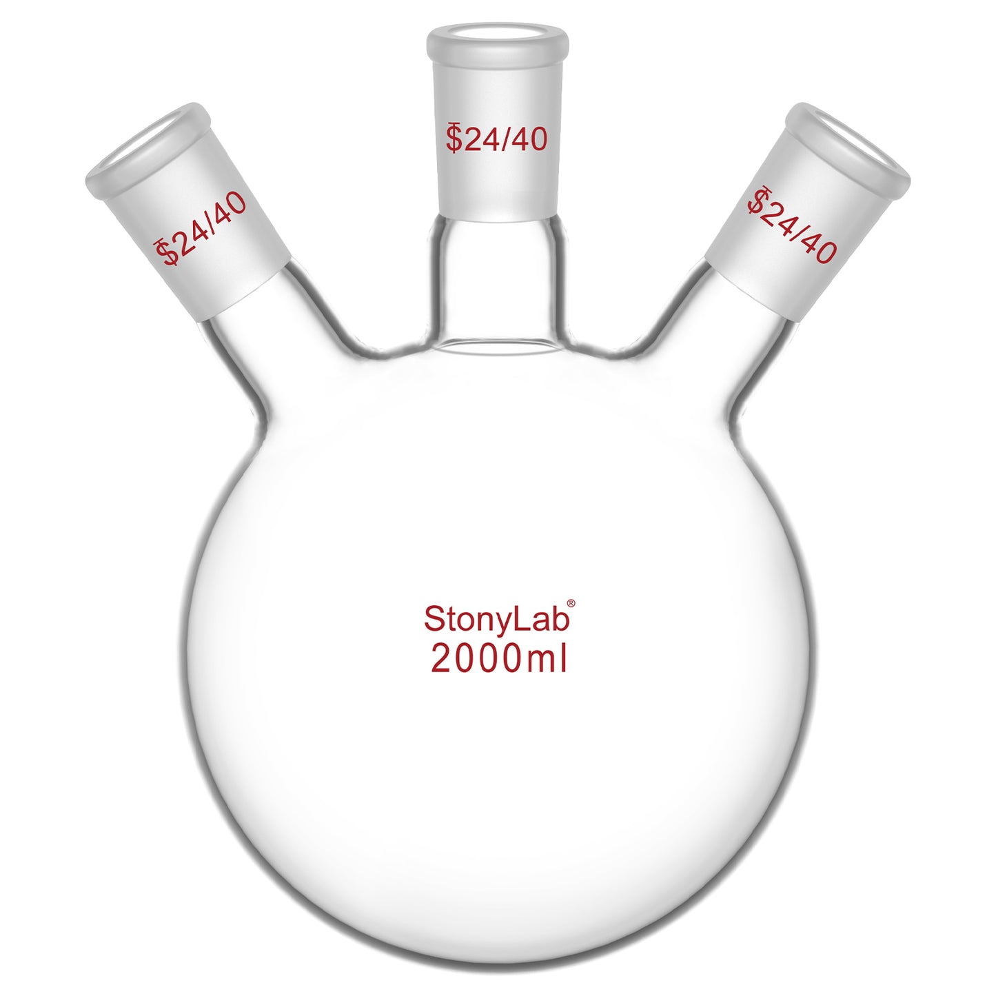 3 Neck Round Bottom Flask, 24/40 Joints, 50-5000 ml