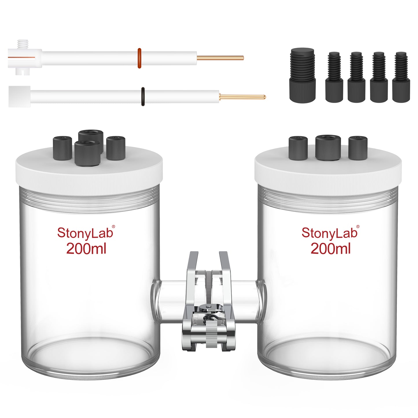 H-Type Electrolytic Cells with Two Electrodes [50-500 ml]