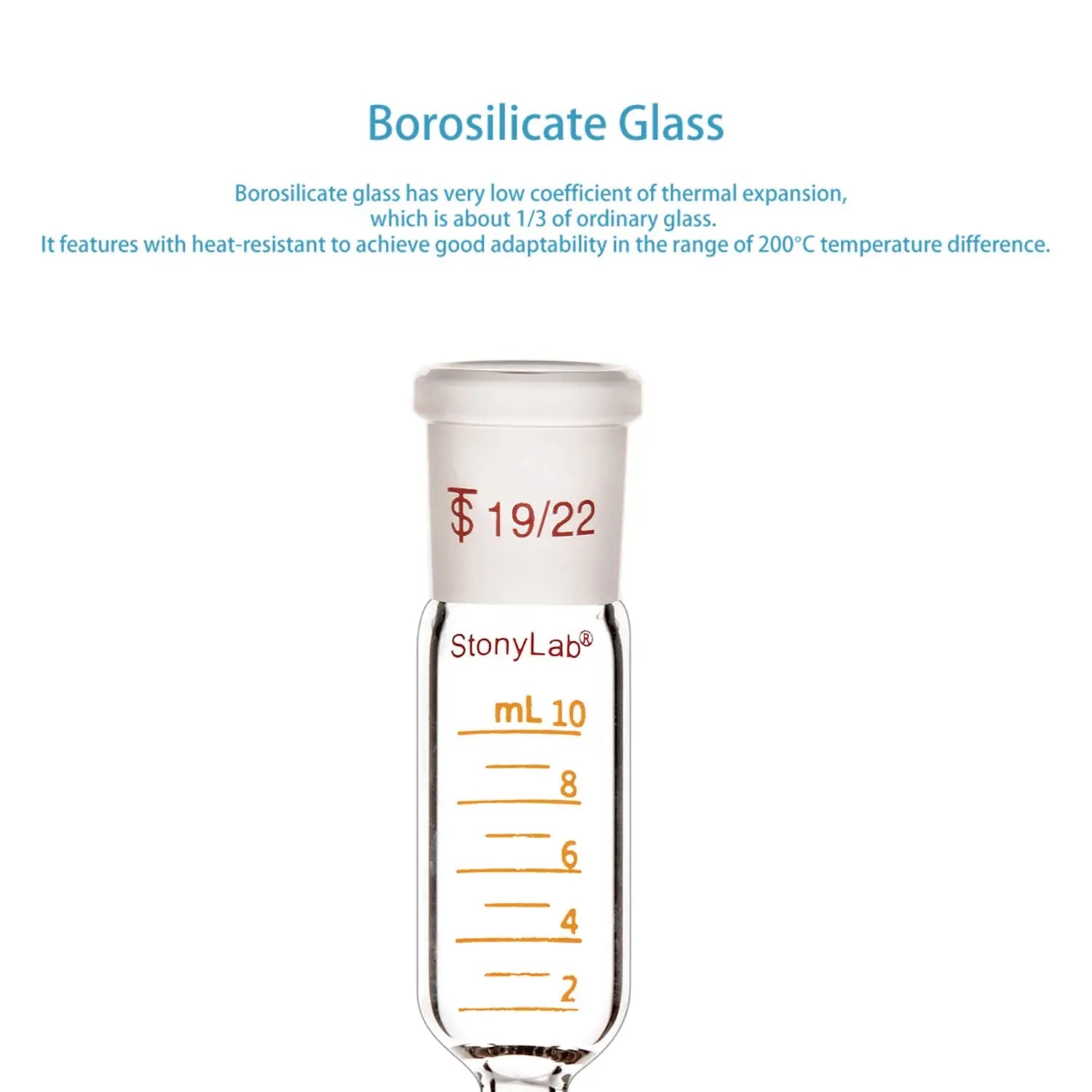 Side view and dimensional layout of the durable StonyLab Glass 19