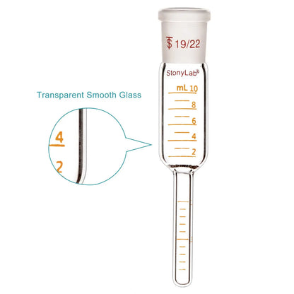 Glass 19/22 Graduated Kuderna-Danish Concentrator Tube for Laboratory Tubes & Vials