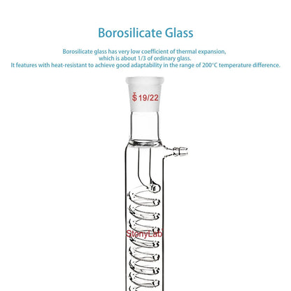 Glass Graham Condenser with 19/22 Joint Condensers