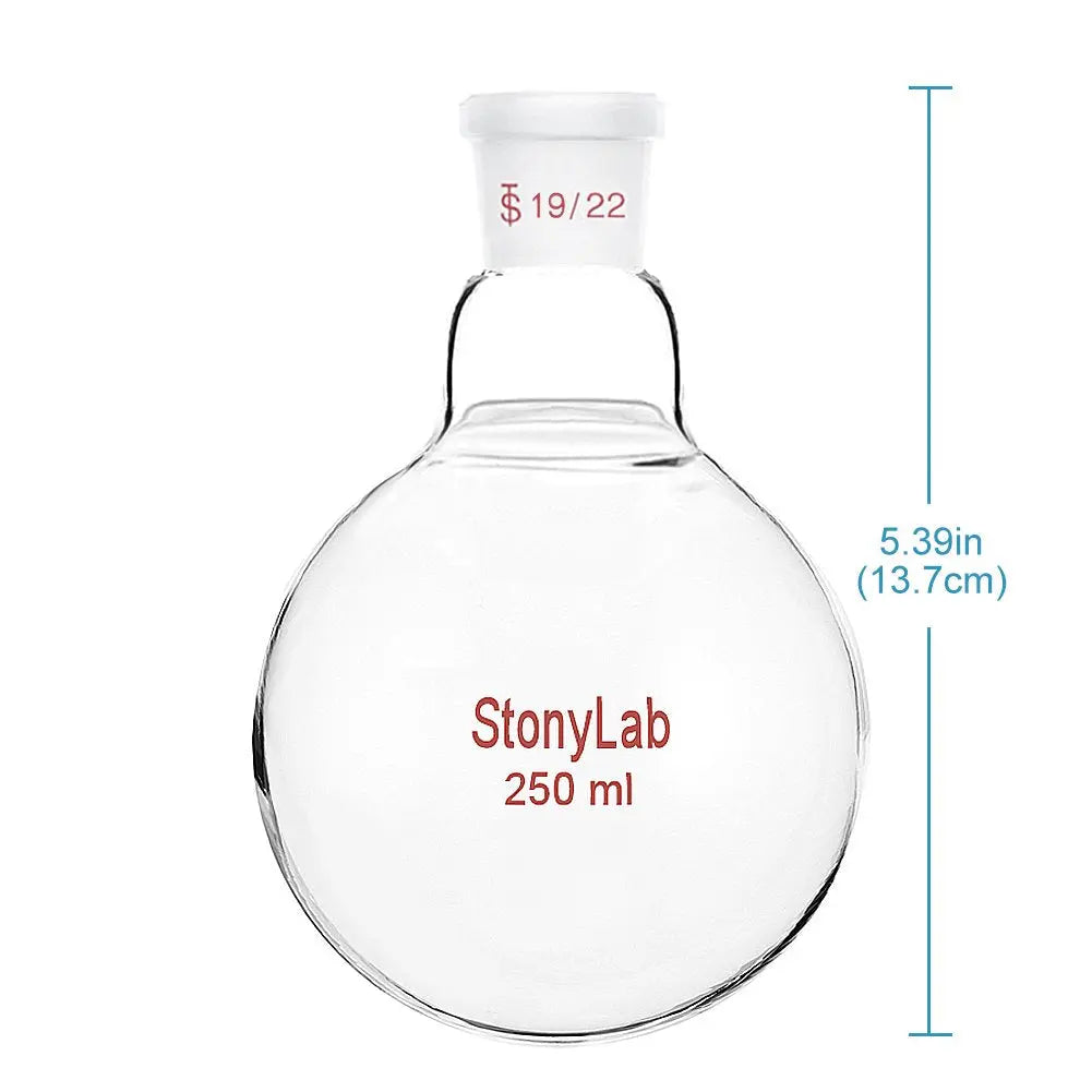 Single Neck Round Bottom Flask, 19/22 Joint, 50-500 ml Flasks - Round Bottom