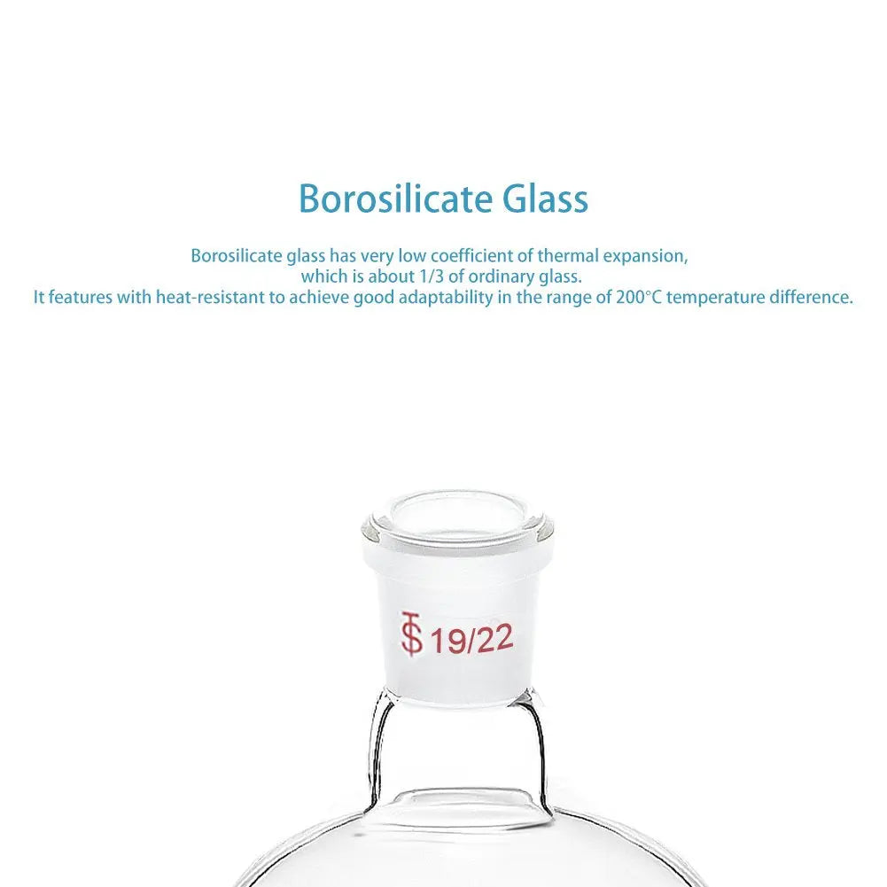 Single Neck Round Bottom Flask, 19/22 Joint, 50-500 ml Flasks - Round Bottom