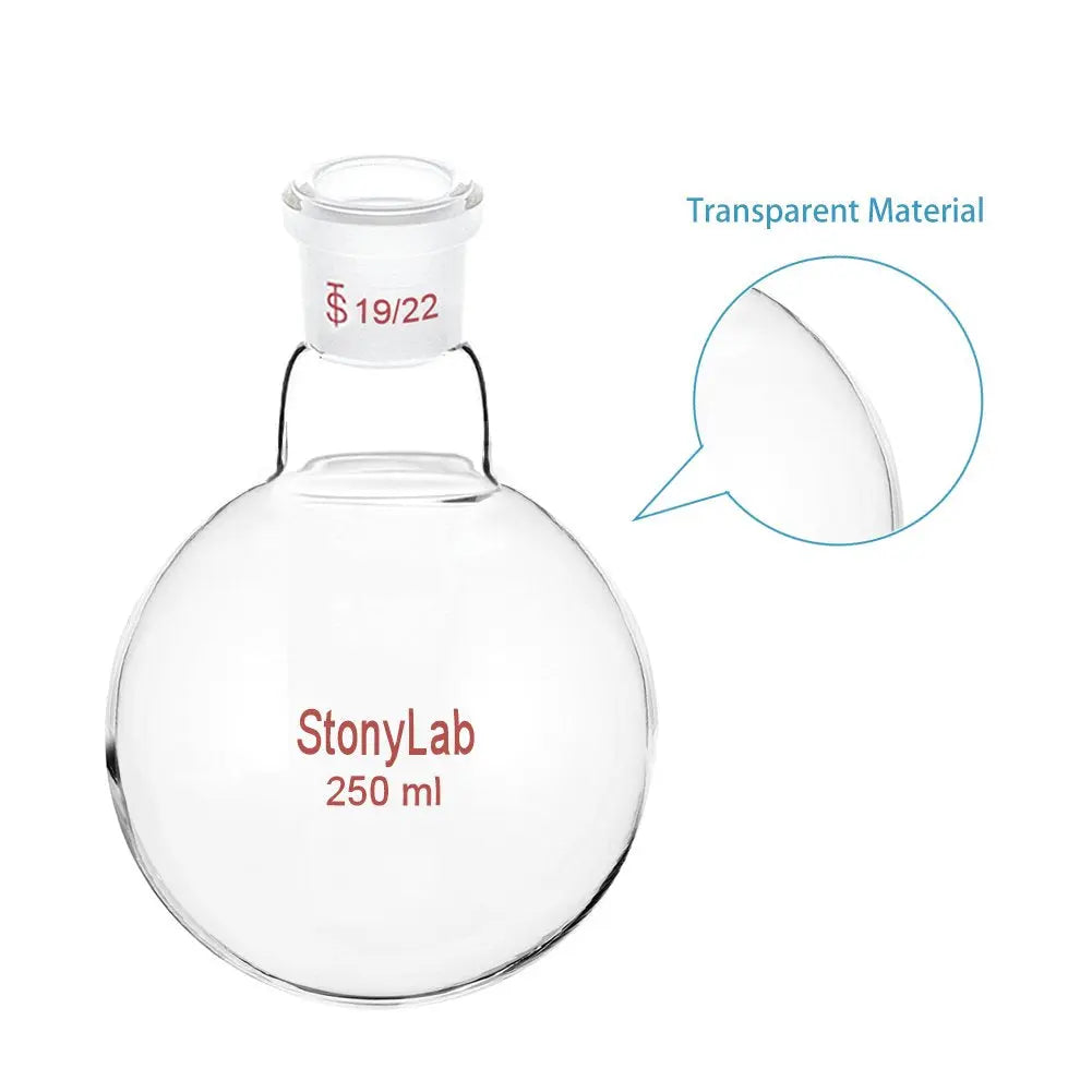 Single Neck Round Bottom Flask, 19/22 Joint, 50-500 ml Flasks - Round Bottom