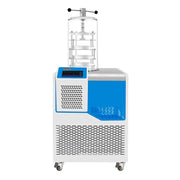 Internal heating chamber and shelving configuration of StonyLab Vertical Freeze Dryer with Vacuum Pump