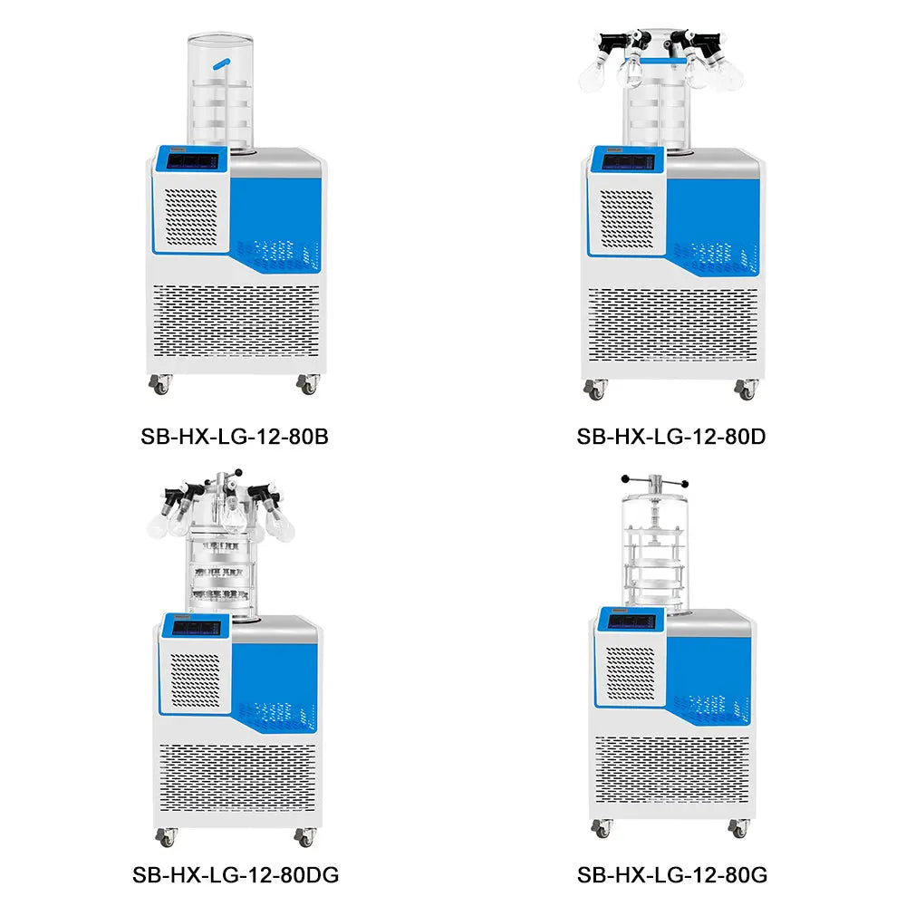 Vertical Freeze Dryer, -80°C Temp Control, Freeze-Drying Area from 0.08㎡ to 0.12㎡, 110V/220V - StonyLab Dryers - Freeze 