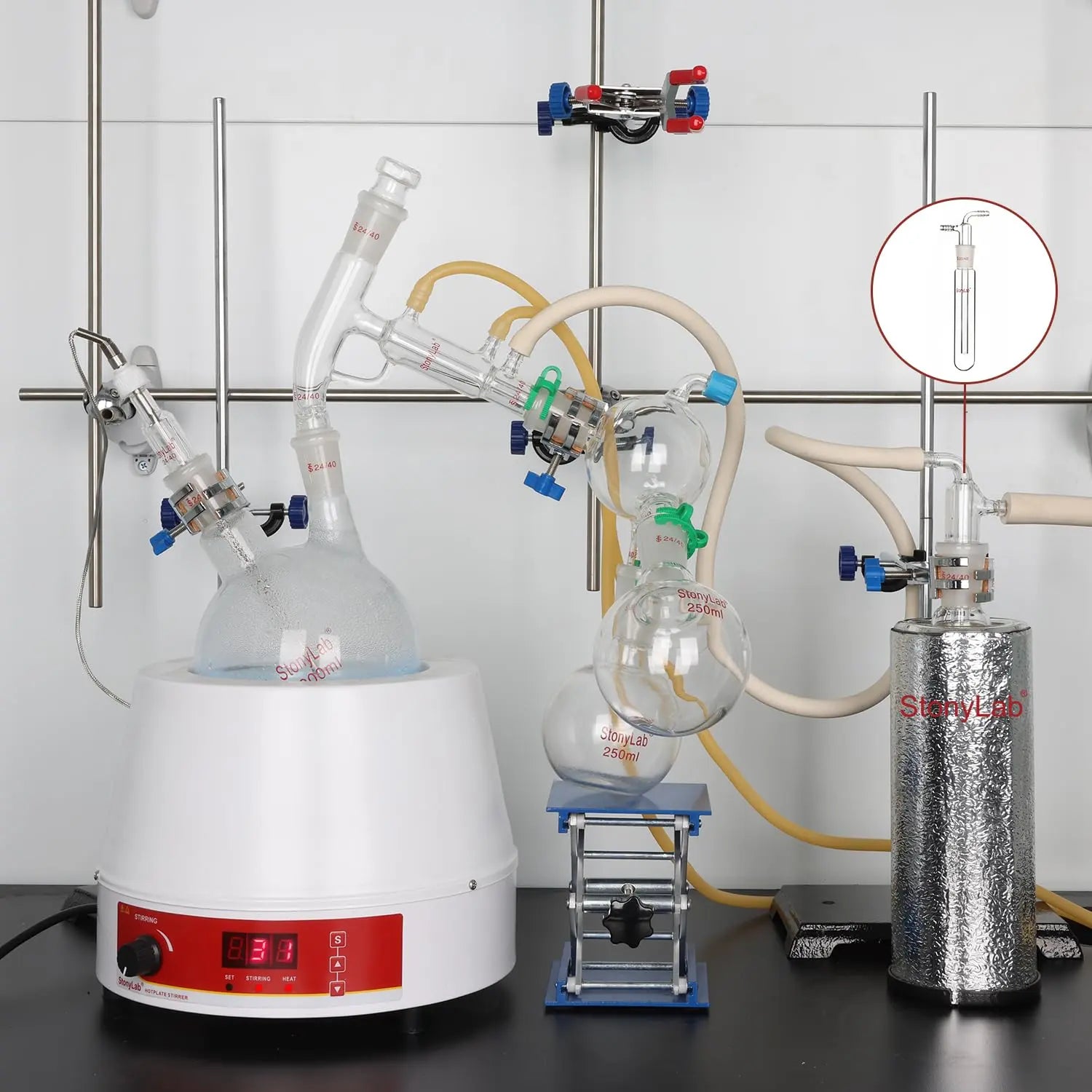 StonyLab Separable Vacuum Cold Trap Bubblers heavy duty chemical processing configuration