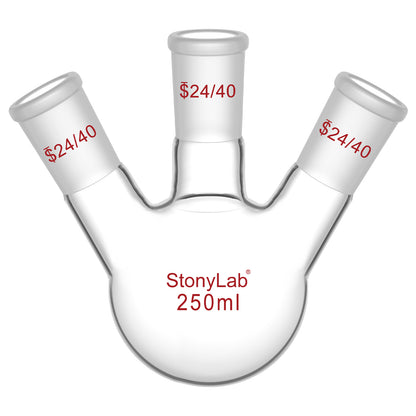 3 Neck Round Bottom Flask, 24/40 Joints, 50-5000 ml