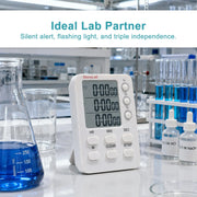 3-channel digital laboratory timer with hour minute second countdown and count up modes for laboratory experiments StonyLab
