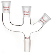 StonyLab 3-Inlet Claisen Distillation Adapter with 45 Degree Side Arm for professional laboratory applications